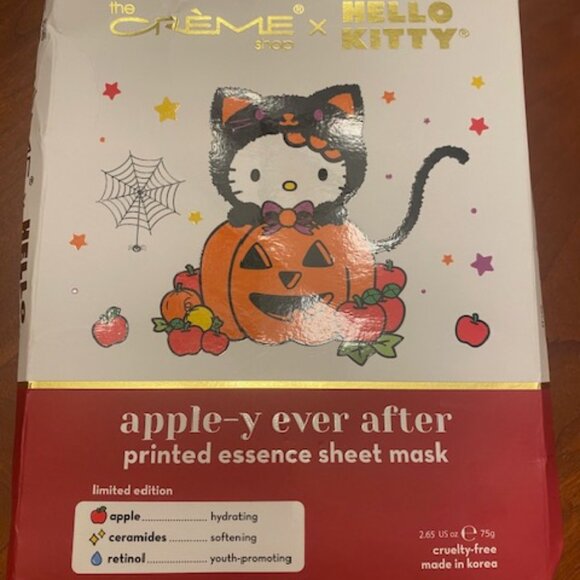 Hello Kitty The Creme Shop Apple-Y Ever After Printed Essence Sheet Mask 3 Set - Picture 1 of 3